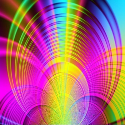 peaceful rainbow light