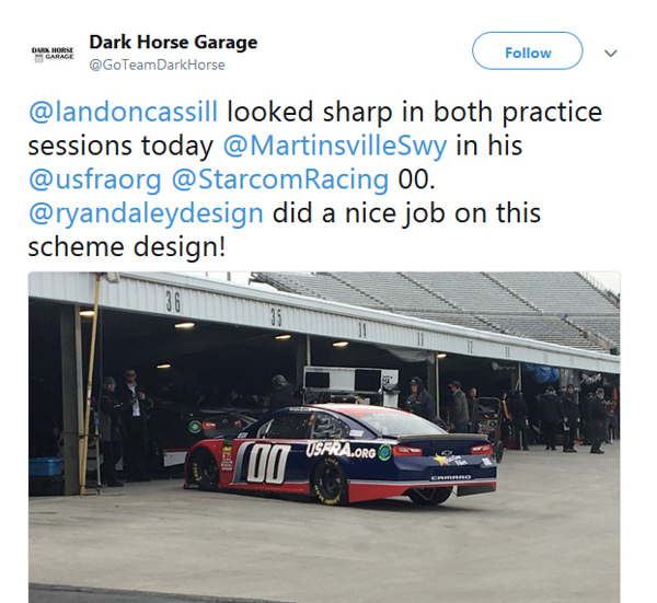 tweet-dark horse garage