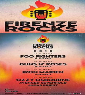 FIRENZE ROCK 2018 Jun 14 2018Firenze Rocks 2018 Florence, Itlay June 14-17, 2018