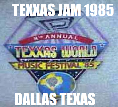 TEXXAS JAM 1985 Texxas Jam 1985 Setlists AUG 24 1985 Date Saturday, August 24, 1985 Venue Cotton Bowl, Dallas, TX, USA So far there are setlists of 7 gigs.  Saturday, August 24, 1985 Bon Jovi Deep Purple Grim Reaper Night Ranger Scorpions Ted Nugent Victory  Add Setlist