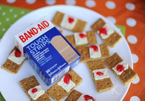 halloween snacks bandaids