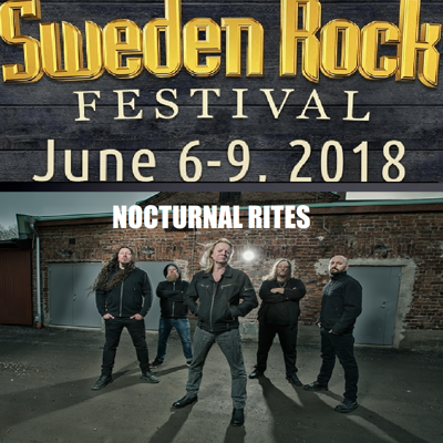 NOCTURNAL RITES S 4SOUND STAGE, ONSDAG 6 JUNI, 19:45  De var möjligen de tidigaste pionjärerna inom svensk power metal, och avgjort bland de viktigaste. Umeås Nocturnal Rites skivdebuterade 1995 och befordrades officiellt till power metals elitserie med fjärde albumet "Afterlife" (2000), som introducerade klassiske sångaren Jonny Lindqvist. Ytterligare fyra album följde till och med 2007, varefter bandet till synes gick under jorden. Till sist, 2017, återvände bandet med nye gitarristen Per Nilsson (Kaipa, Scar Symmetry, Meshuggah) och nya albumet "Phoenix". En av svensk hårdrocks mest efterlängtade återkomster var ett faktum.   