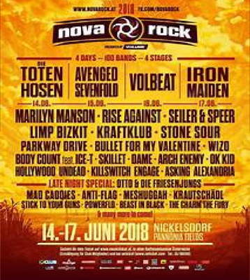 NOVA ROCK 2018 Jun 14 2018Nova Rock 2018 Nickeldorf, Austria June 14-16, 2018