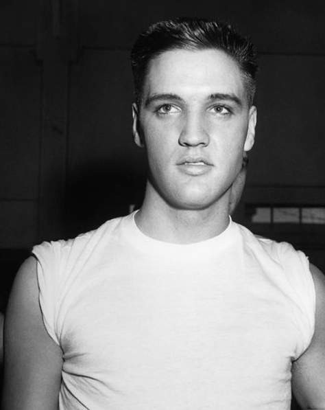 A Rare Picture Of Elvis Presley With An Ivy League Haircut