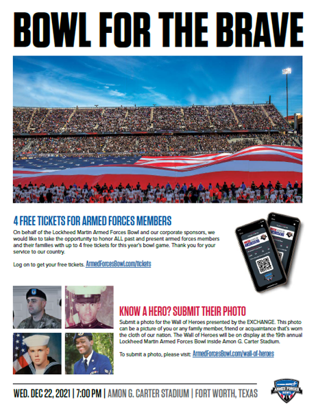 Armed Forces Bowl 2021 flyer 7x5