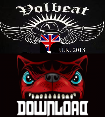 VOLBEAT DOWNLOAD U.K. 2018 Jun 08 2018Download Festival 2018 Donington Park, UK June 8-10, 2018