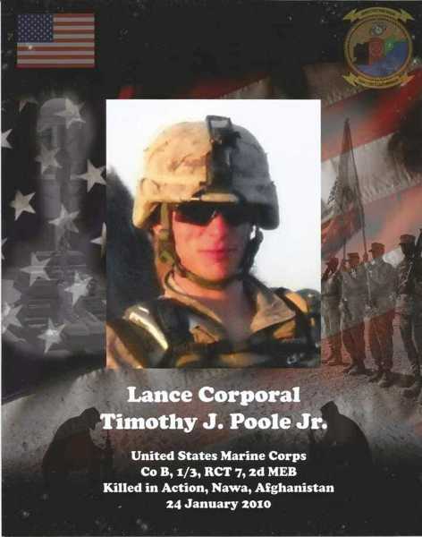 Lance Corporal Timothy Poole Jr USMC