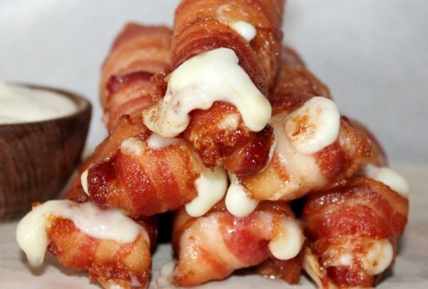 Bacon Wrapped Mozzarella Sticks