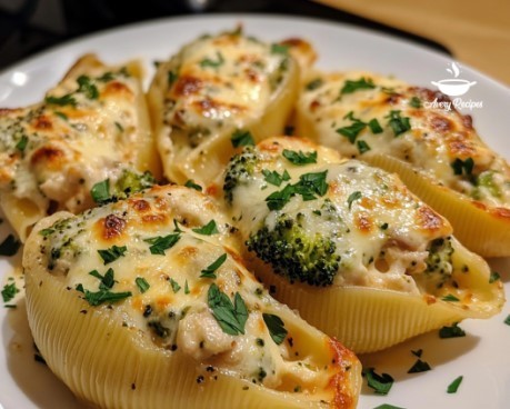 chicken broccoli alfredo stuffed shells avery recipes