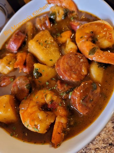 Shrimp Sausage Potato Stew