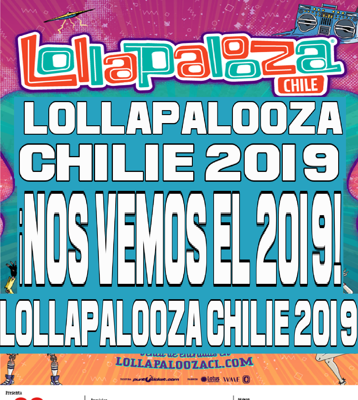 LOLLAPALOOZA CHILIE 2019 #LollaCL - Devolución Lolla Cashless As of: 3/21/2018 Ya comenzó el proceso de devolución cashless✌